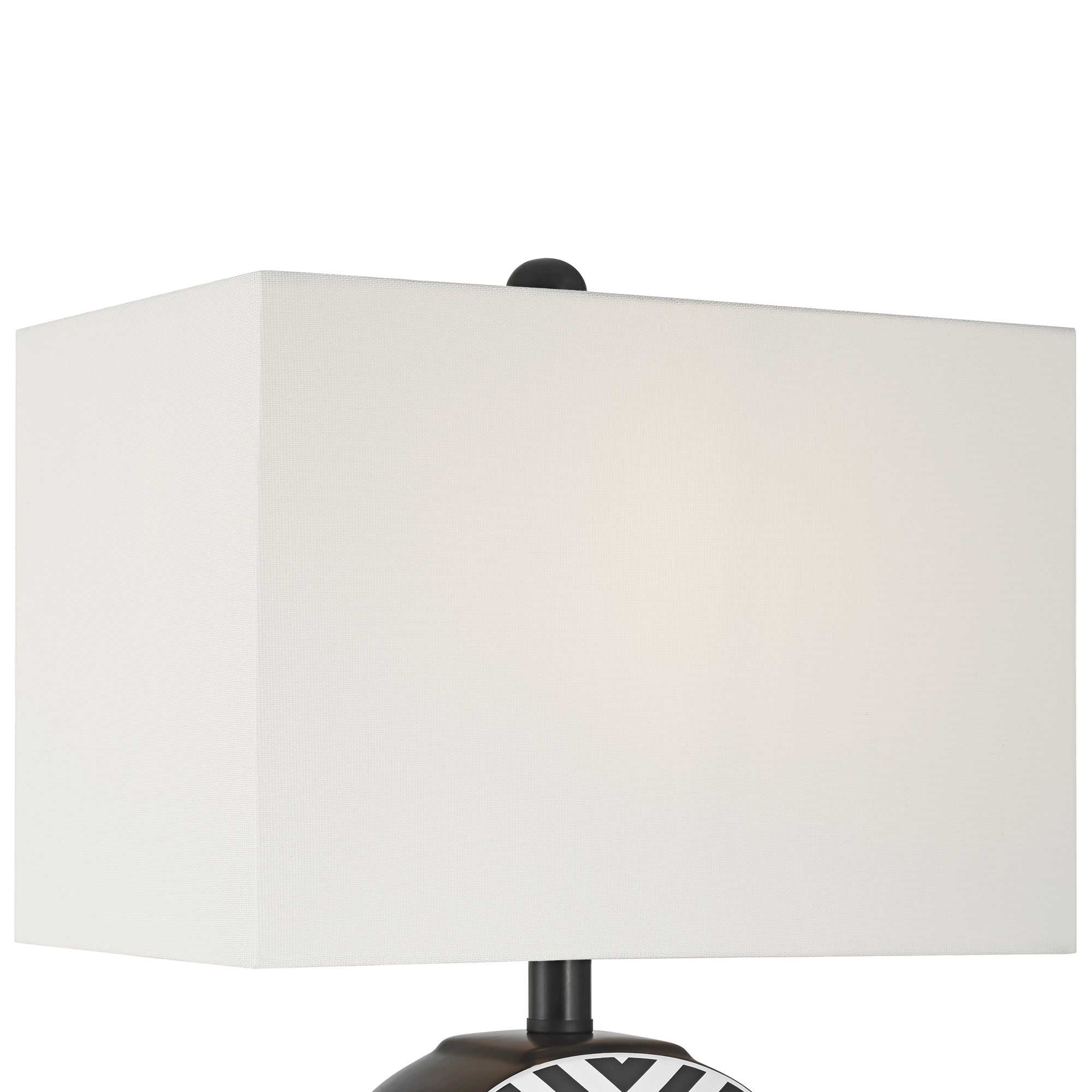 Image 3 Fraser 21 1/2" Black and White Ceramic Disc Table Lamp more views