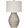 Fraser Distressed Cream Cement Table Lamp