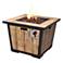 Fraser Park 32" Square Distressed Wood Gas Fire Pit Table