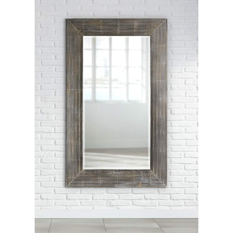 Image 1 Frazer Stone Wash 36 x 58" Full Length Steel Wall Mirror