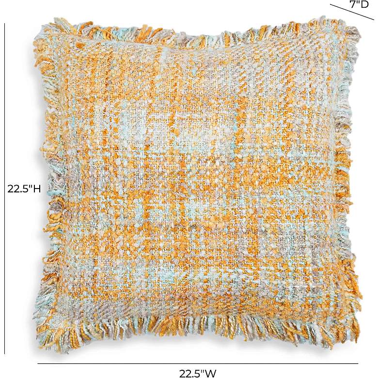 Image 3 Frazzle Haystack Yellow 22 1/2" Decorative Cushion more views