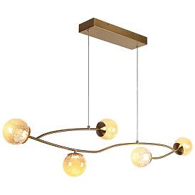 Image1 of Frebirdy 5-Light Glass LED Island Chandelier