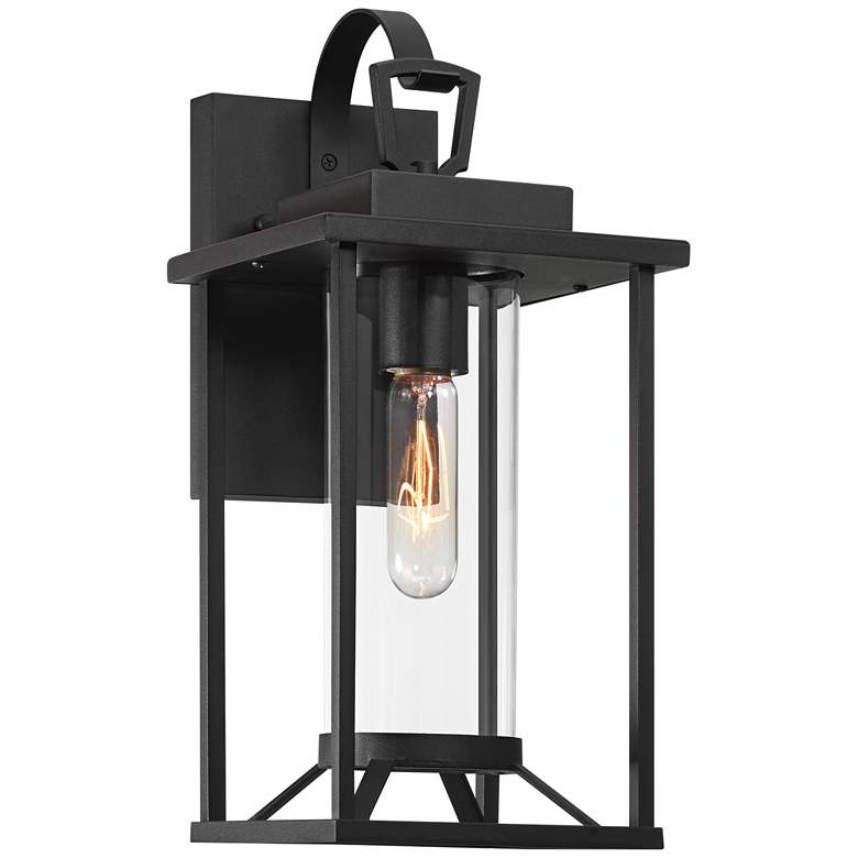 Image 2 Frederick 15 1/2" High Sand Black Outdoor Wall Light