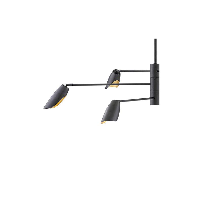 Image 2 Frederick Ramond Bowery 50" Black 6-Light Modern Chandelier more views