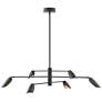2_Frederick Ramond Bowery 50" Black 6-Light Modern Chandelier more views