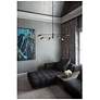 3_Frederick Ramond Bowery 50" Black 6-Light Modern Chandelier more views