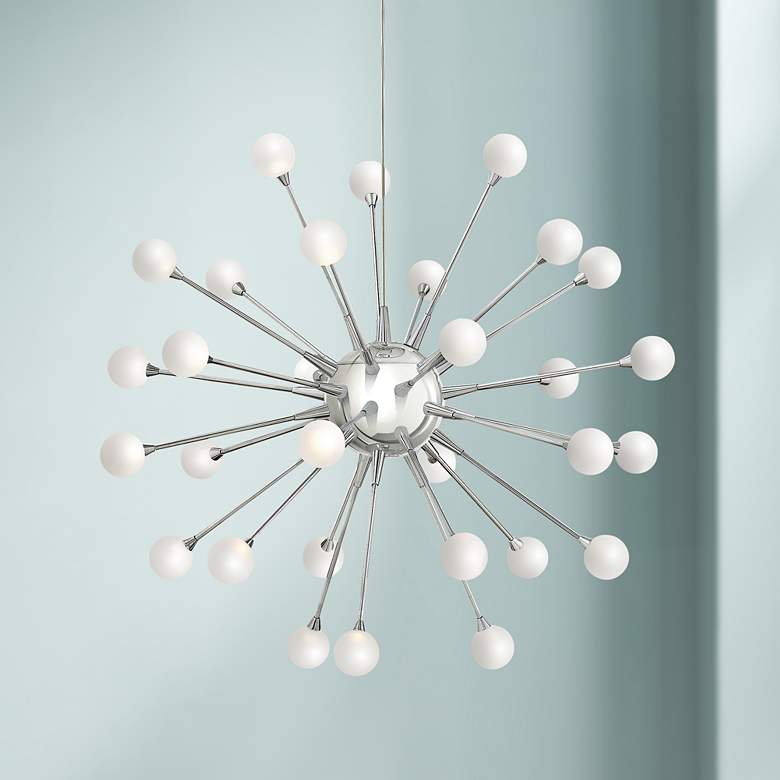 Image 1 Frederick Ramond Impulse 24" Wide LED Chrome Chandelier