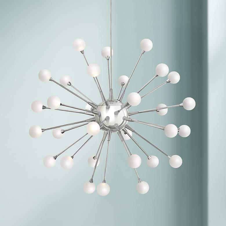 Image 1 Frederick Ramond Impulse 24 inch Wide LED Chrome Chandelier