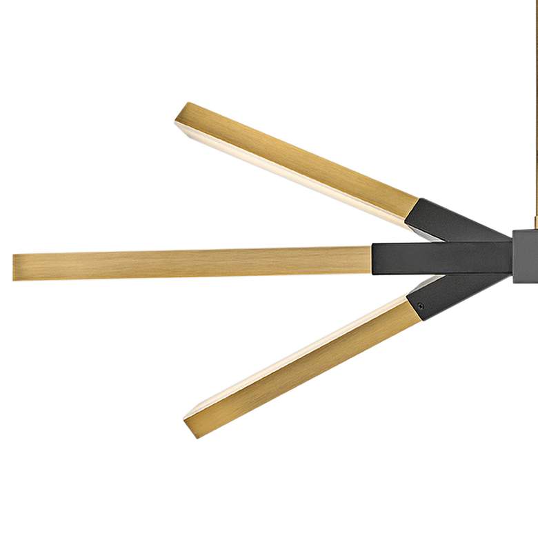 Image 2 Frederick Ramond Rae 39" Brass and Black Modern LED Linear Chandelier more views
