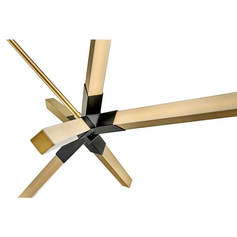 Image 3 Frederick Ramond Rae 39" Brass and Black Modern LED Linear Chandelier more views