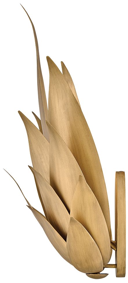 Image 5 Fredrick Ramond Agave 20 3/4"H Burnished Gold Wall Sconce more views