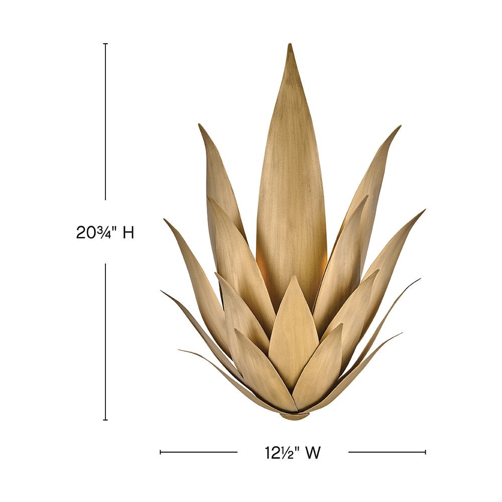 Image 7 Fredrick Ramond Agave 20 3/4"H Burnished Gold Wall Sconce more views