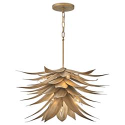 Fredrick Ramond Agave 26" Burnished Gold 7-Light Modern Chandelier