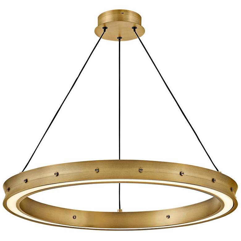 Image 1 Fredrick Ramond Althea 26" Wide Lacquered Brass LED Pendant