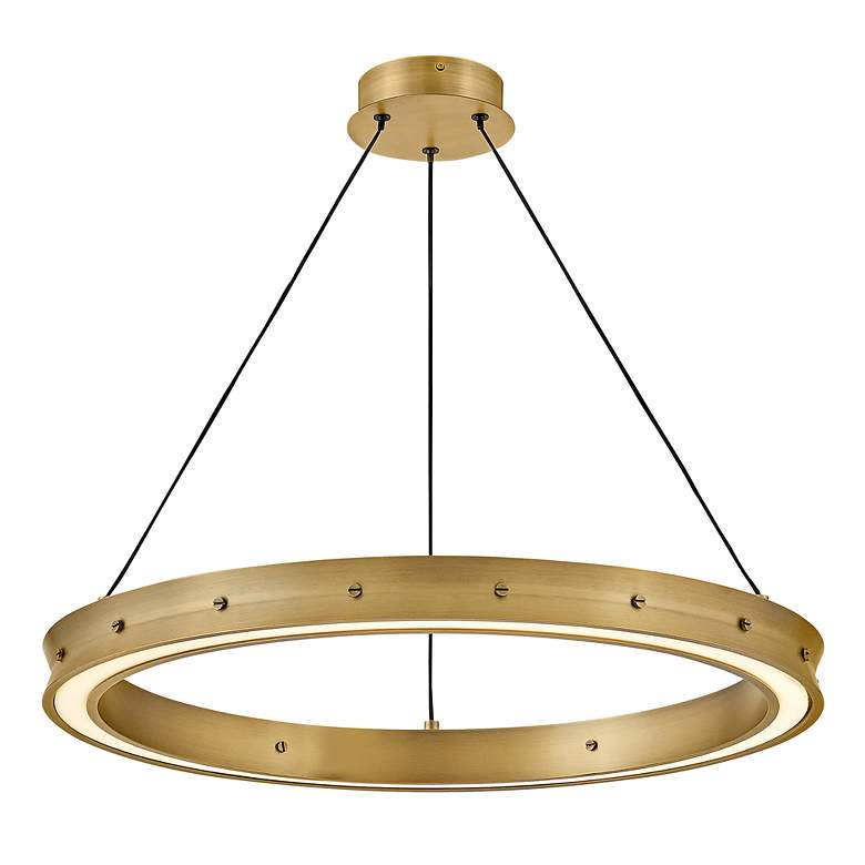 Image 2 Fredrick Ramond Althea 26" Wide Lacquered Brass LED Pendant more views