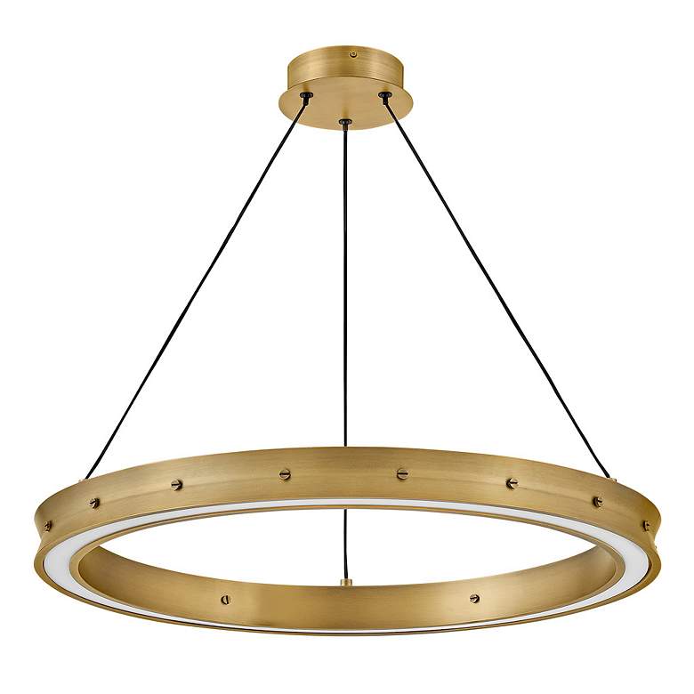 Image 4 Fredrick Ramond Althea 26" Wide Lacquered Brass LED Pendant more views