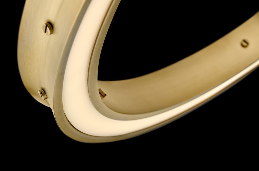 Fredrick Ramond Althea 26" Wide Lacquered Brass LED Pendant