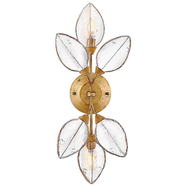 Image 1 Fredrick Ramond Amira 25 1/4" High Brass 2-Light Wall Sconce
