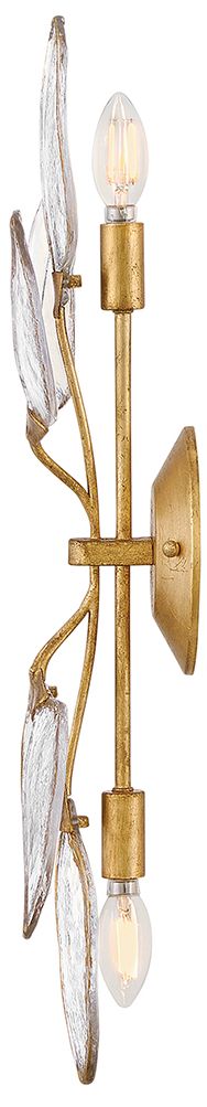 Fredrick Ramond Amira 25 1/4" High Brass 2-Light Wall Sconce