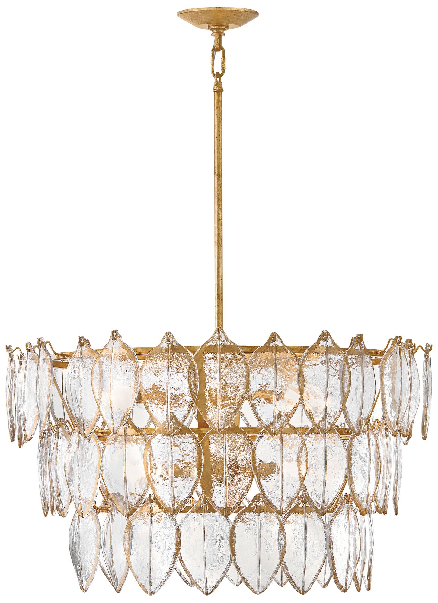 Fredrick Ramond Amira Medium Chandelier 30.25" Distressed Brass