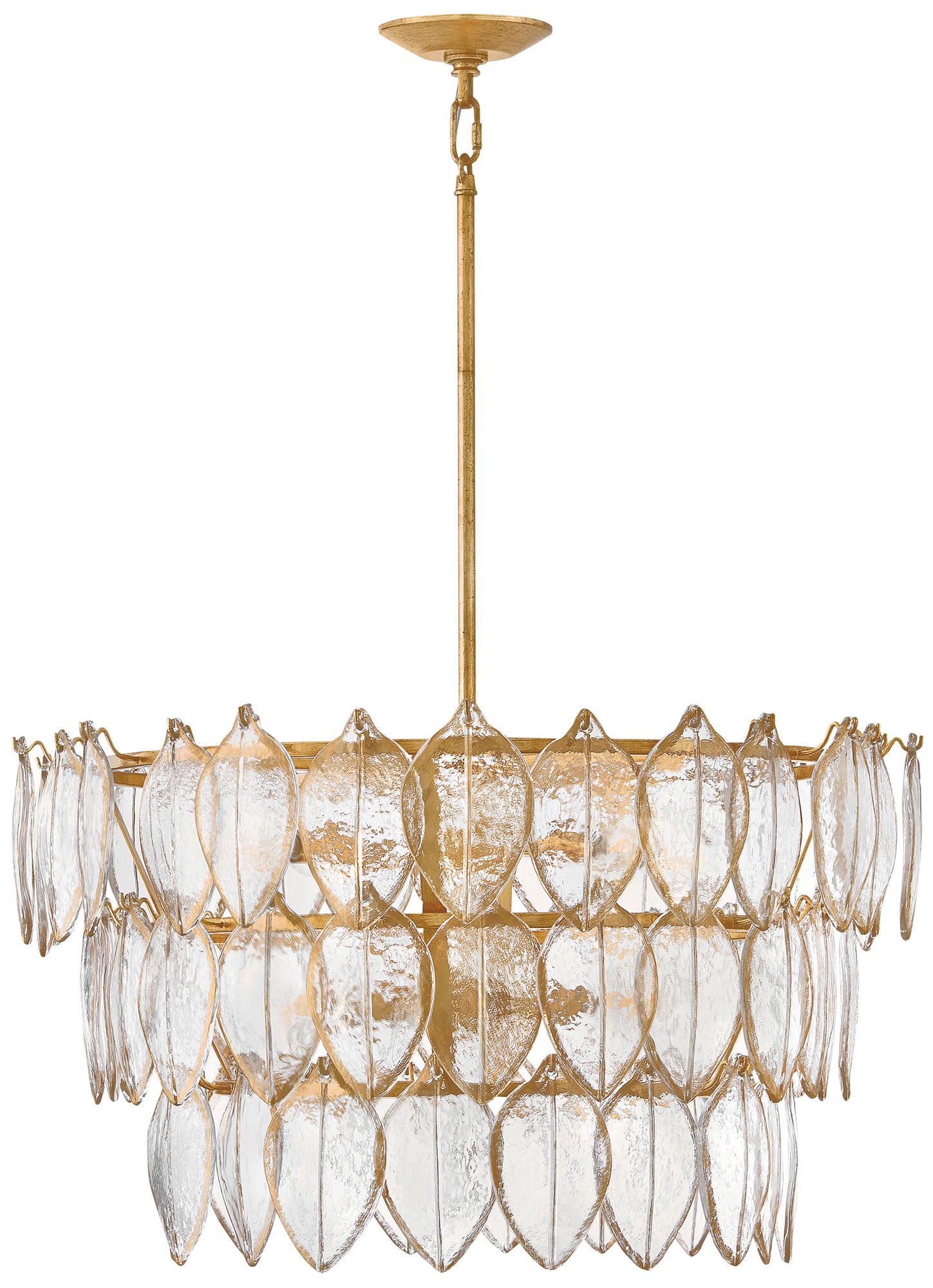 Image 2 Fredrick Ramond Amira Medium Chandelier 30.25" Distressed Brass more views