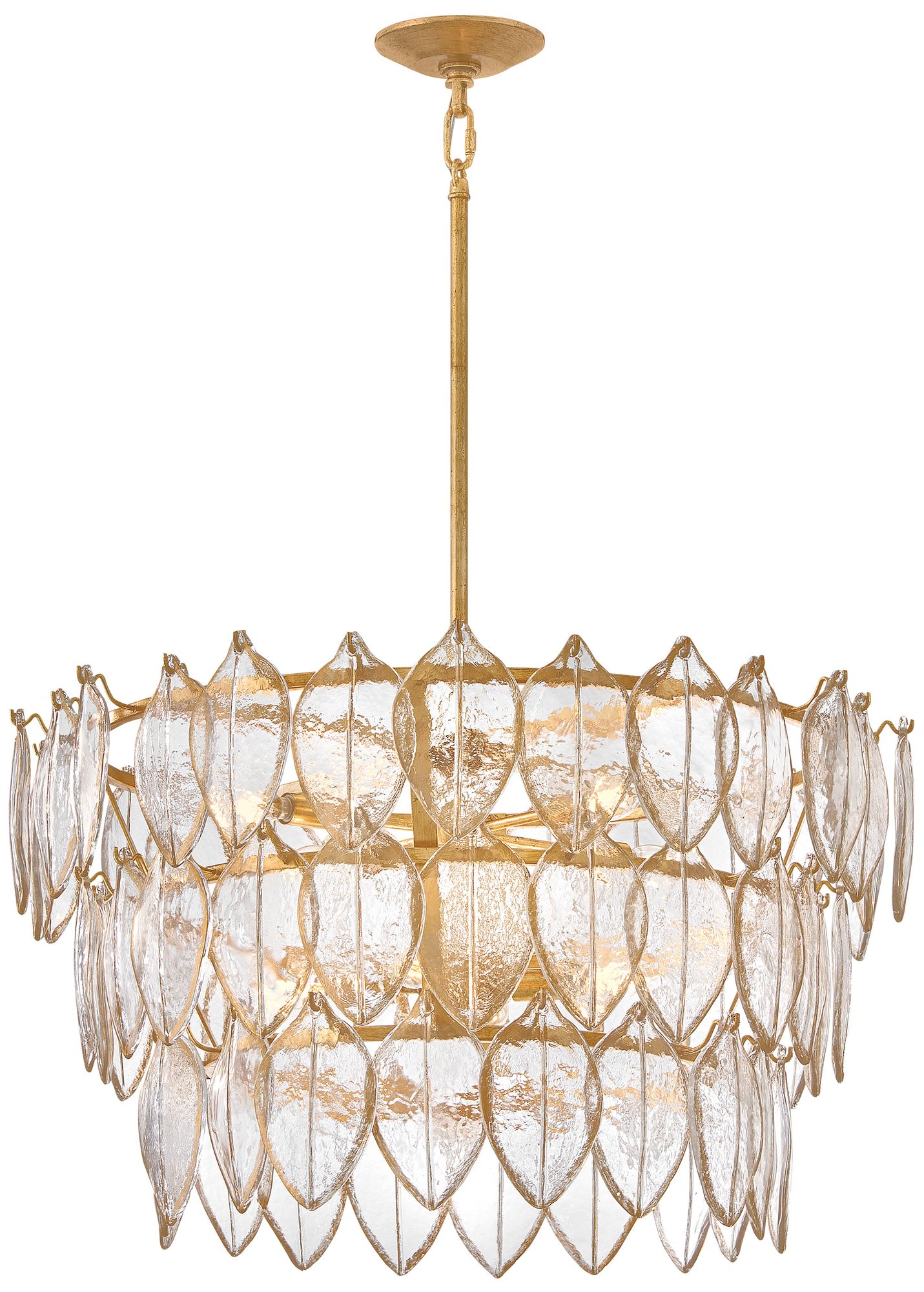 Image 3 Fredrick Ramond Amira Medium Chandelier 30.25" Distressed Brass more views
