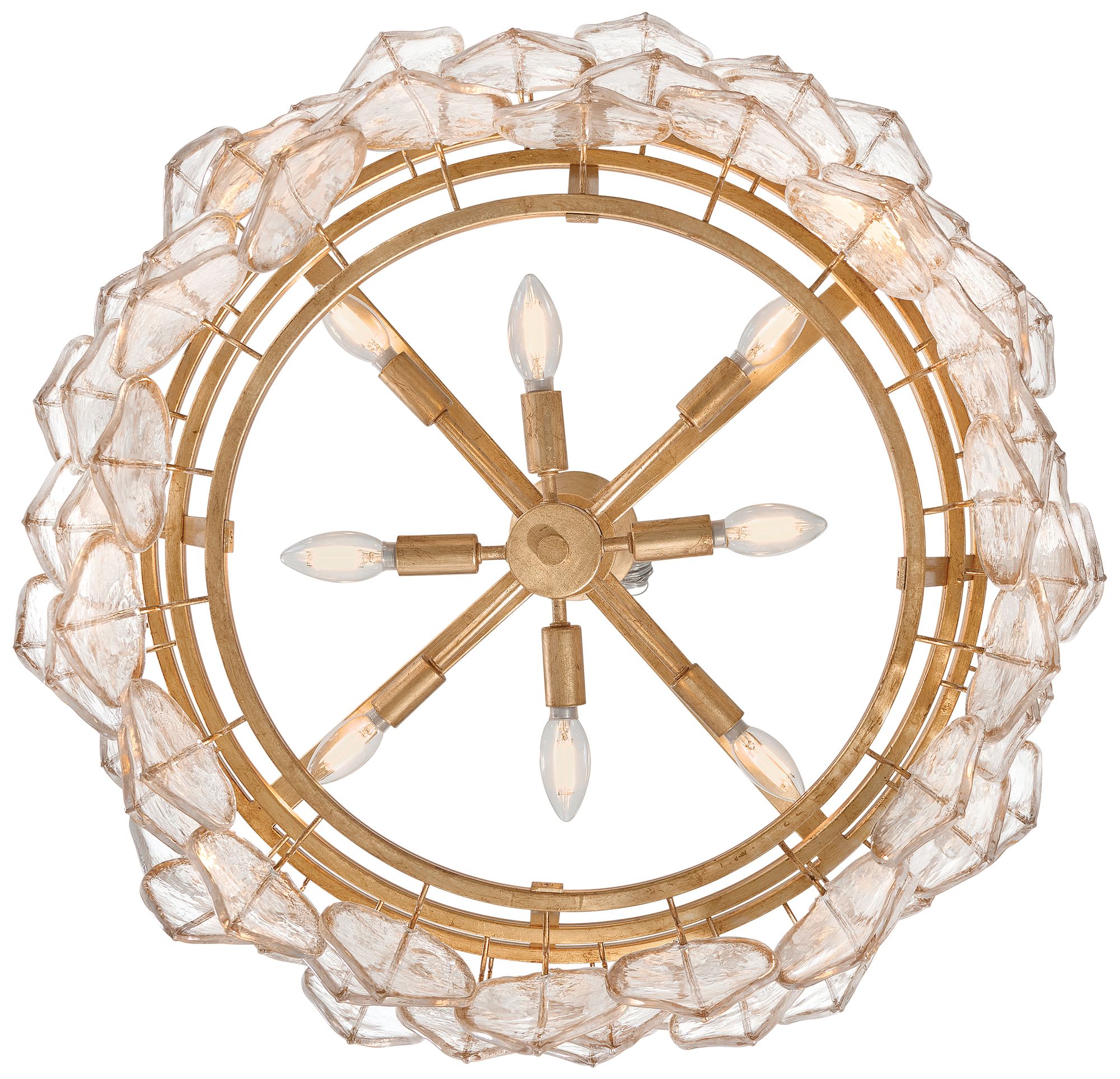 Image 5 Fredrick Ramond Amira Medium Chandelier 30.25" Distressed Brass more views
