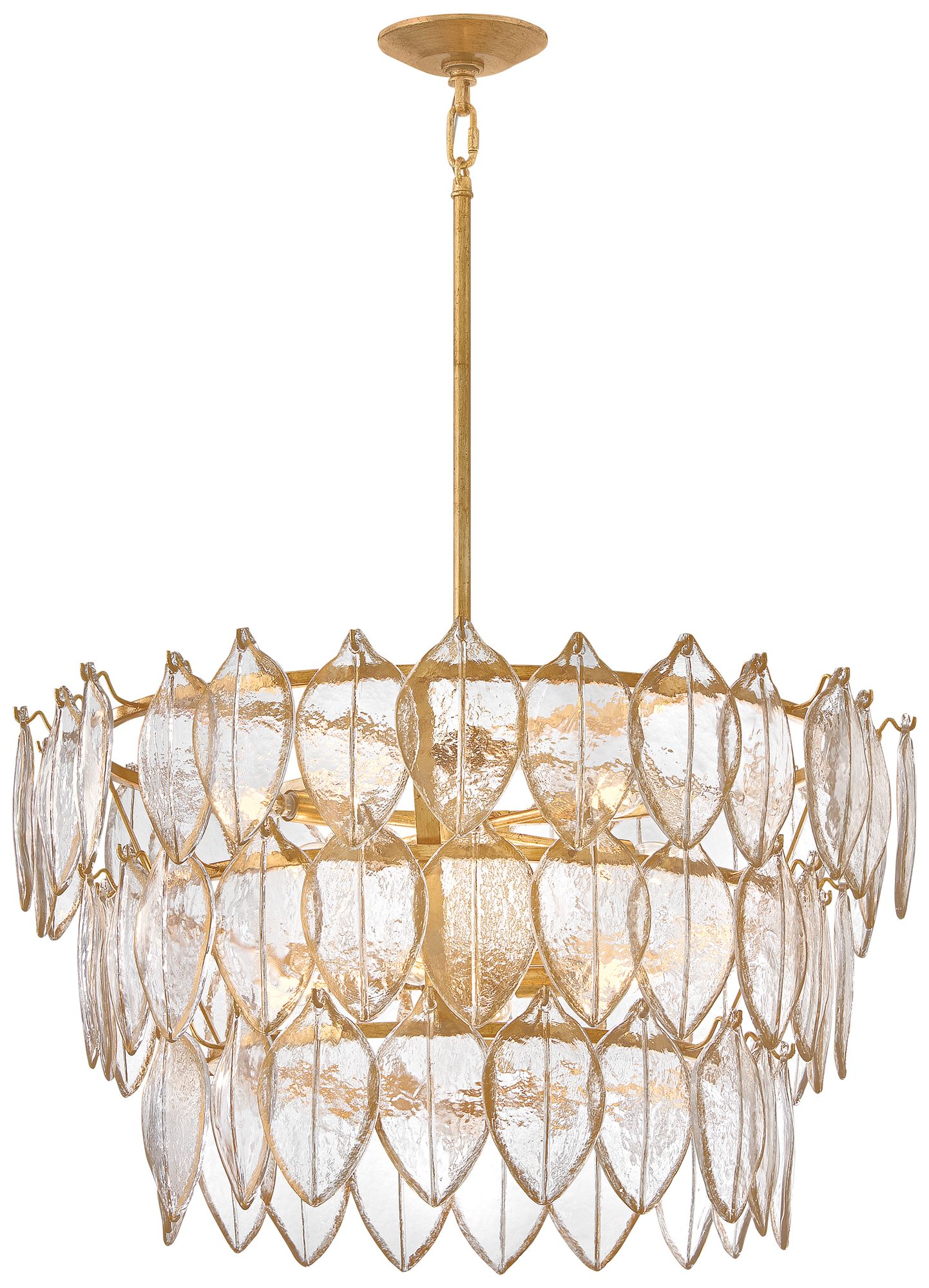 Image 6 Fredrick Ramond Amira Medium Chandelier 30.25" Distressed Brass more views