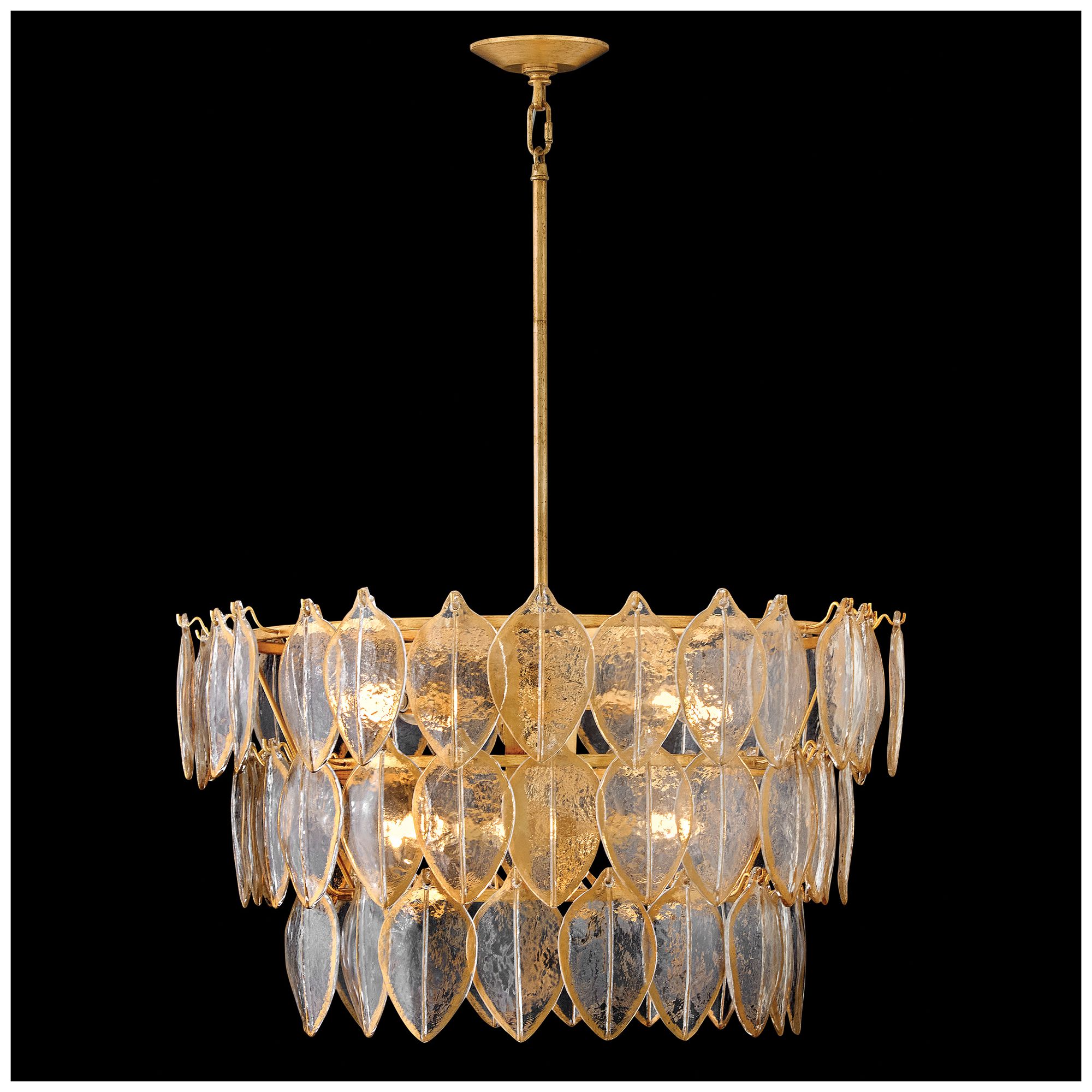 Image 7 Fredrick Ramond Amira Medium Chandelier 30.25" Distressed Brass more views