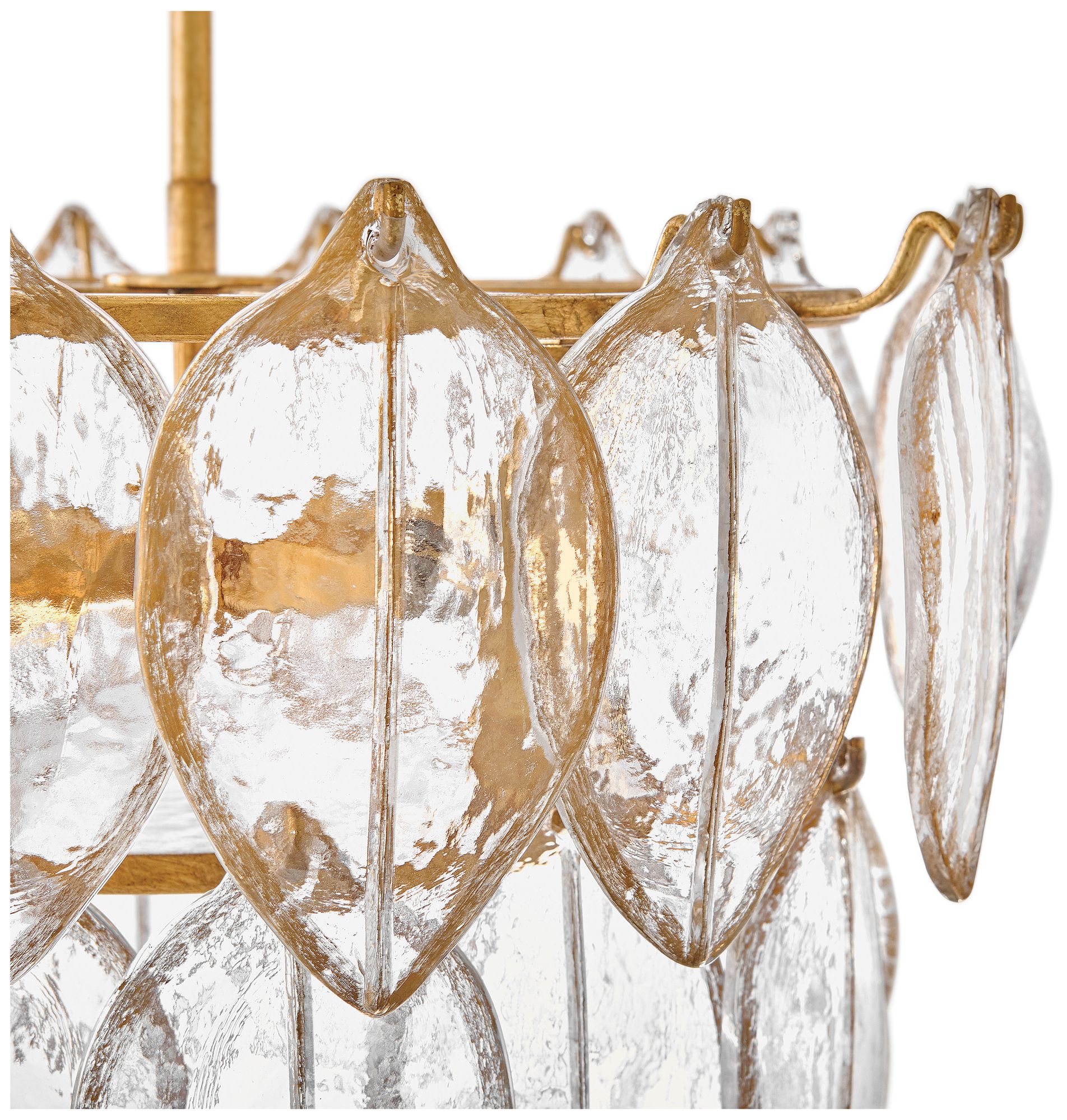 Thumbnail4 of Fredrick Ramond Amira Medium Convertible Semi Flush 19" Distressed Brass more views
