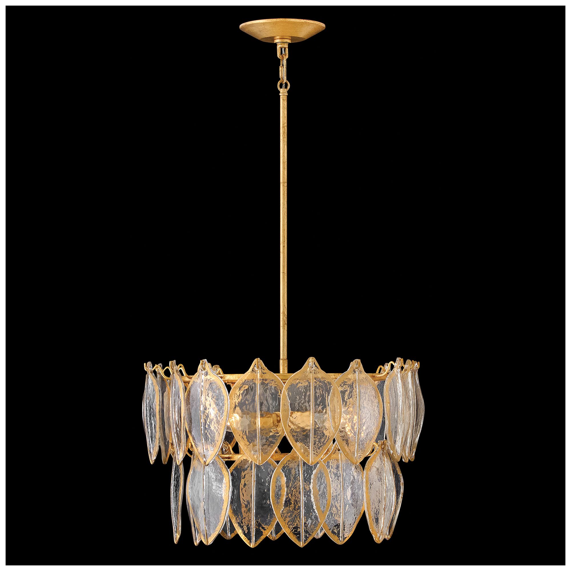 Fredrick Ramond Amira Medium Convertible Semi Flush 19" Distressed Brass