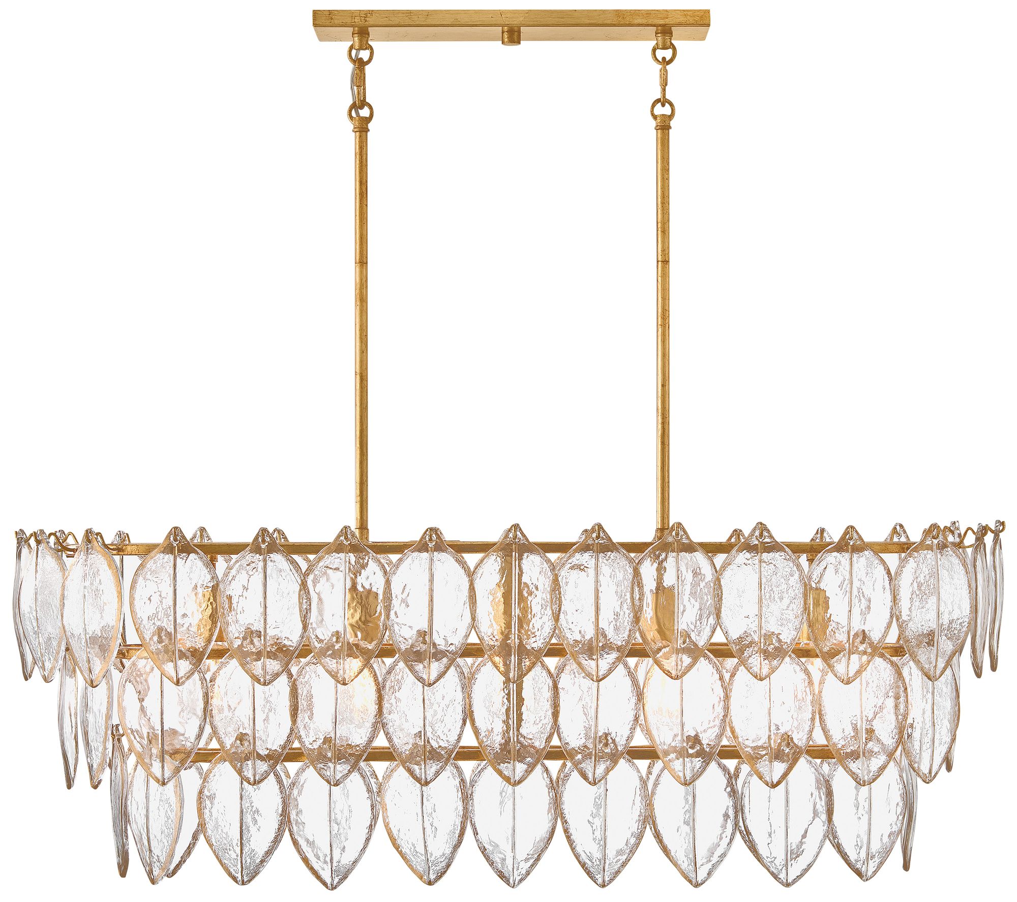 Fredrick Ramond Amira Medium Five Light Linear 45" Distressed Brass