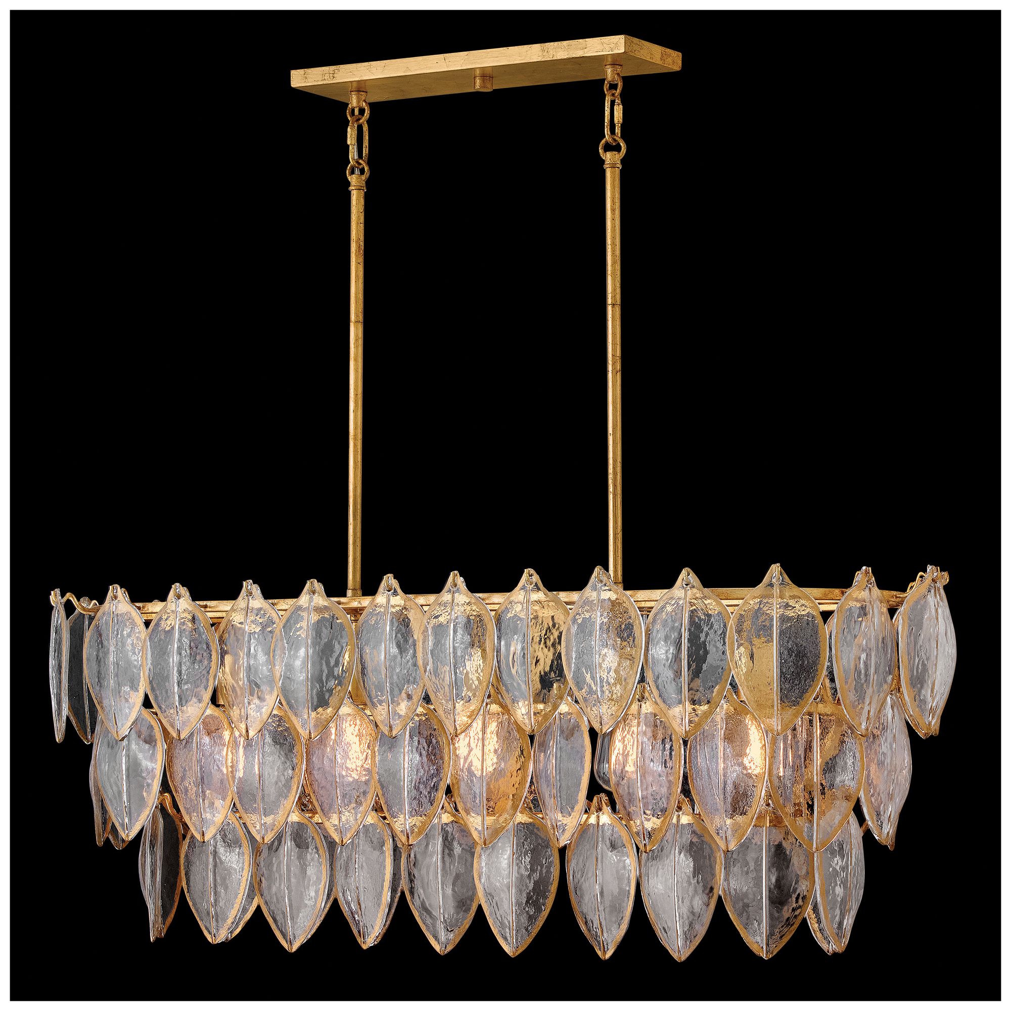 Fredrick Ramond Amira Medium Five Light Linear 45" Distressed Brass