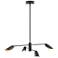 Fredrick Ramond Bowery 39 1/4"W Black 4-Light LED Chandelier