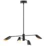 2_Fredrick Ramond Bowery 39 1/4"W Black 4-Light LED Chandelier more views