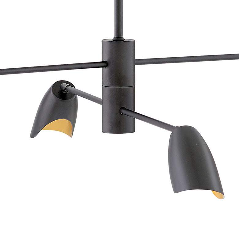 Image 4 Fredrick Ramond Bowery 39 1/4"W Black 4-Light LED Chandelier more views