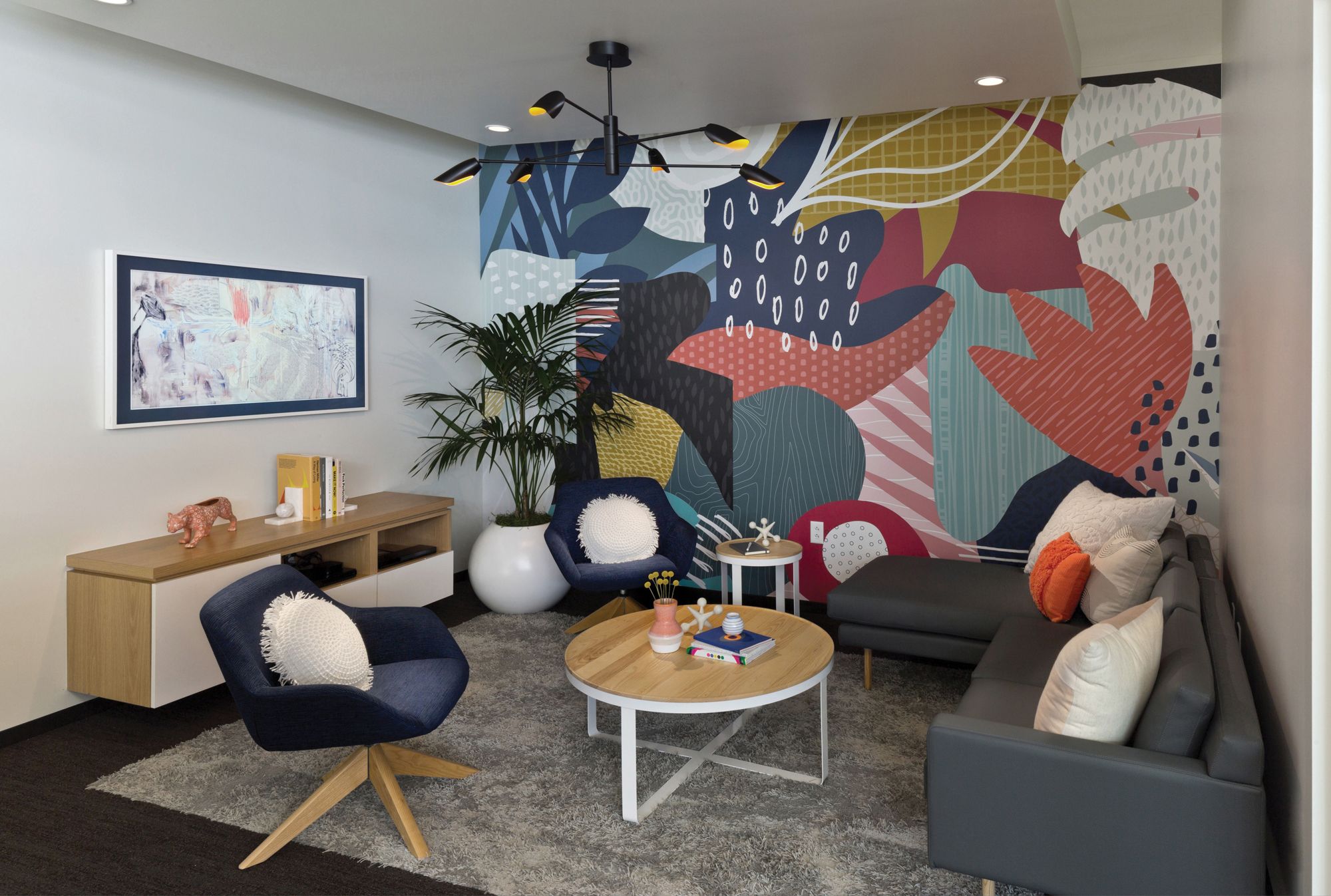 Image 6 Fredrick Ramond Bowery 50" Black 6-Light Modern Chandelier more views