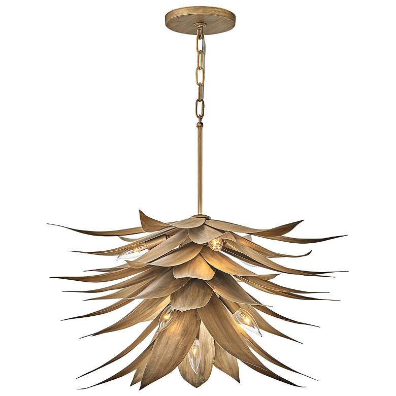 Image 3 Fredrick Ramond Chandelier Agave Medium Single Tier 26" Burnished Gold more views