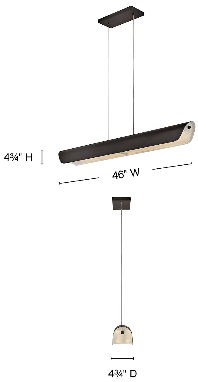Image 3 Fredrick Ramond Chandelier Arco Medium Linear Black Oxide more views