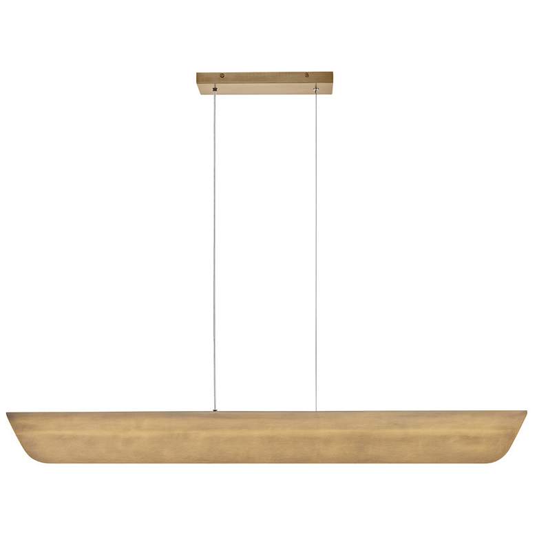 Image 7 Fredrick Ramond Chandelier Arco Medium Linear Heritage Brass more views