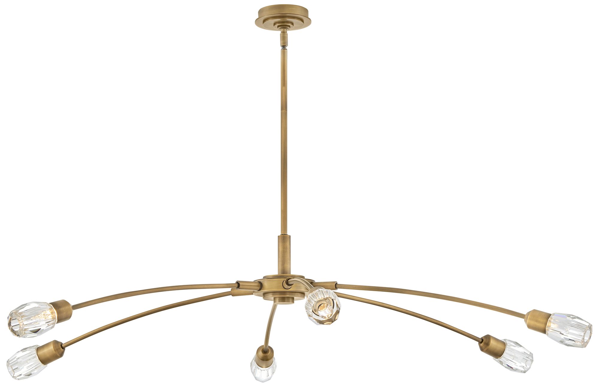 Image 6 Fredrick Ramond Chandelier Atera Extra Large Single Tier 60" Heritage Brass more views