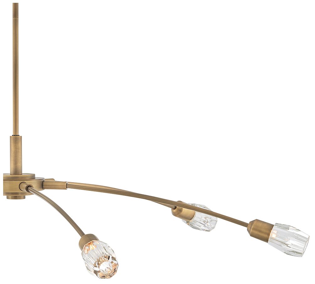 FREDRICK RAMOND CHANDELIER ATERA Extra Large Single Tier Heritage Brass