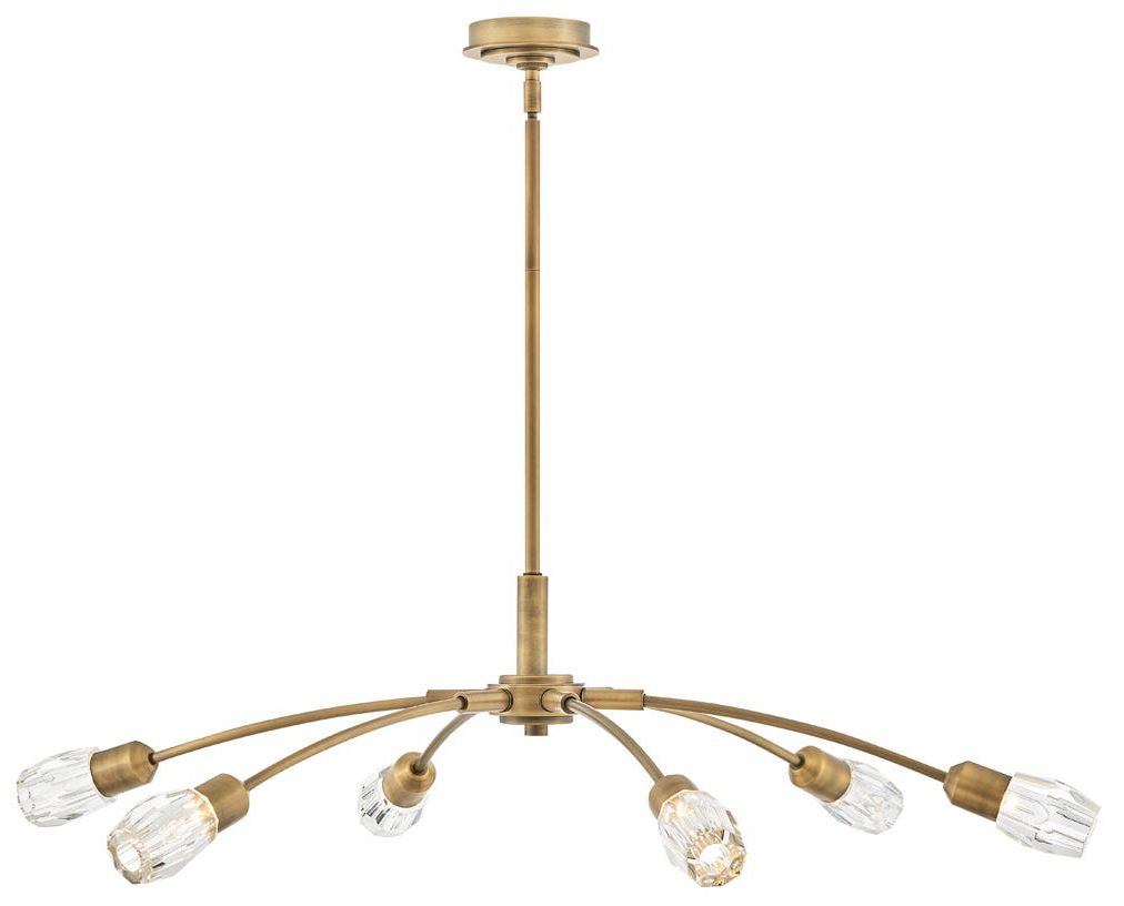 Fredrick Ramond Chandelier Atera Large Single Tier 45" Heritage Brass