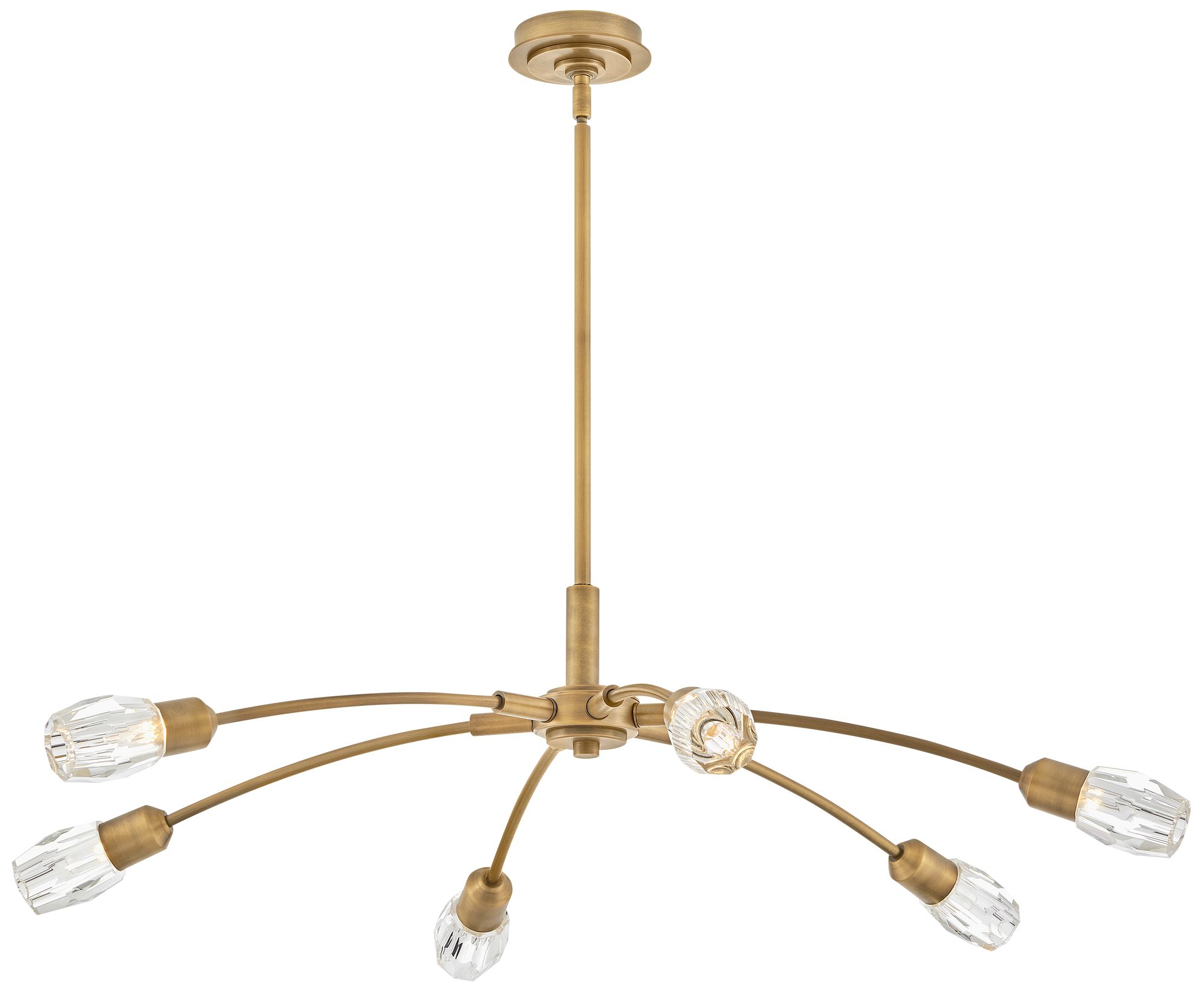 Image 6 Fredrick Ramond Chandelier Atera Large Single Tier 45" Heritage Brass more views