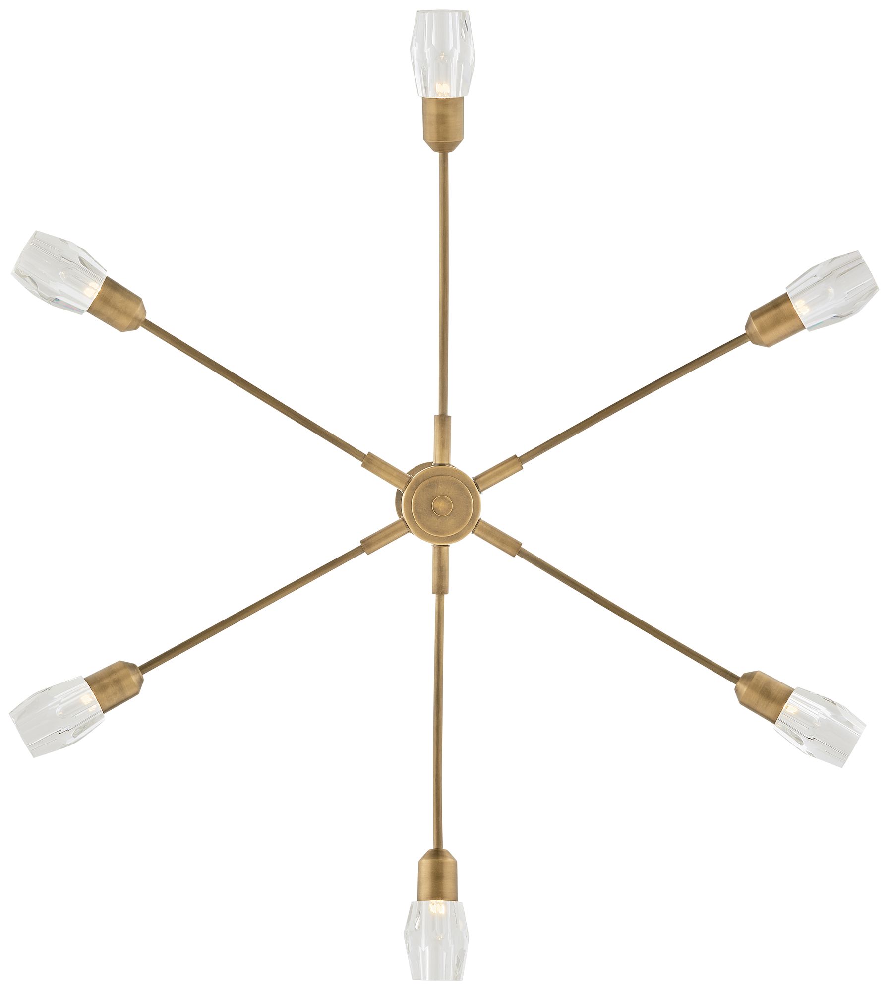 Image 7 Fredrick Ramond Chandelier Atera Large Single Tier 45" Heritage Brass more views