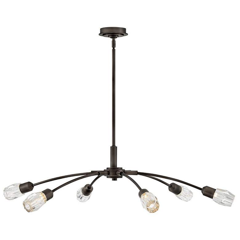 Image 1 FREDRICK RAMOND CHANDELIER ATERA Large Single Tier Chandelier Black Oxide