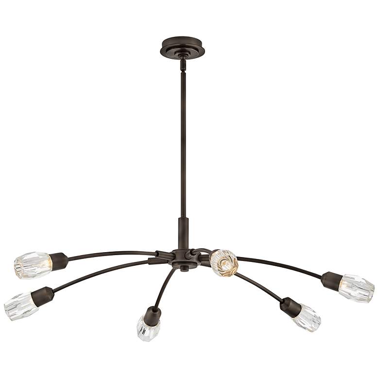 Image 6 FREDRICK RAMOND CHANDELIER ATERA Large Single Tier Chandelier Black Oxide more views