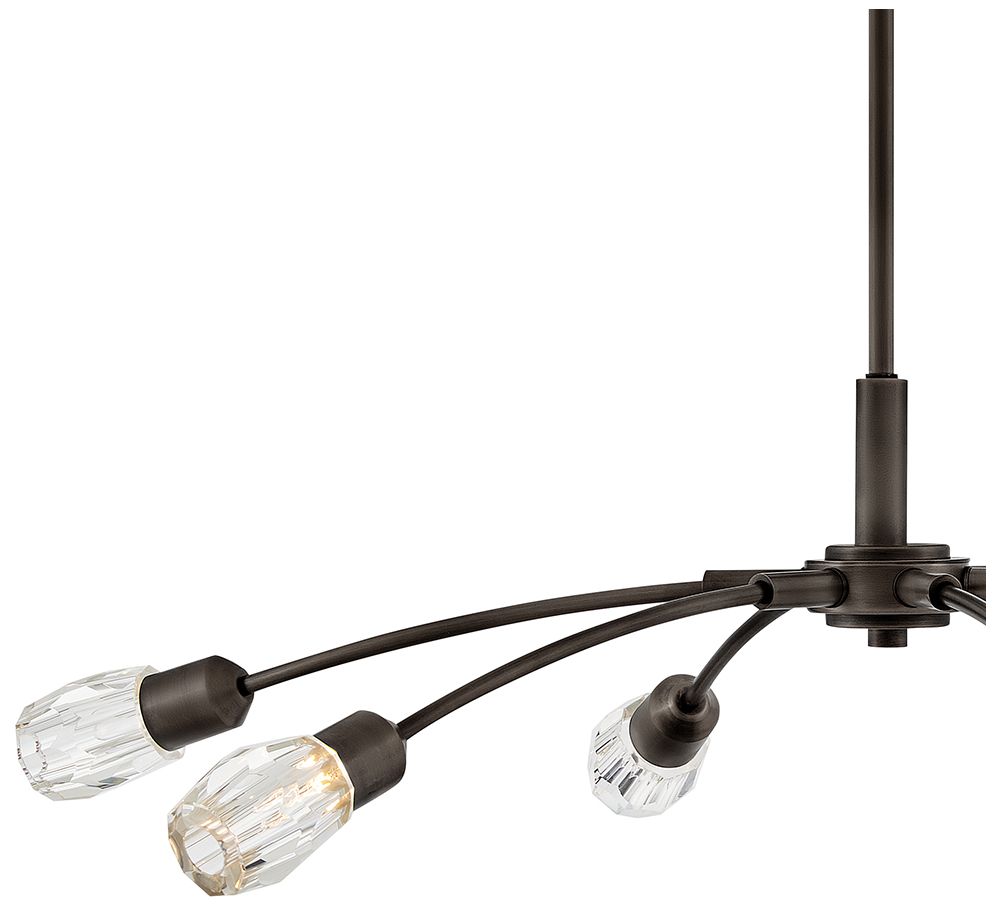 FREDRICK RAMOND CHANDELIER ATERA Large Single Tier Chandelier Black Oxide