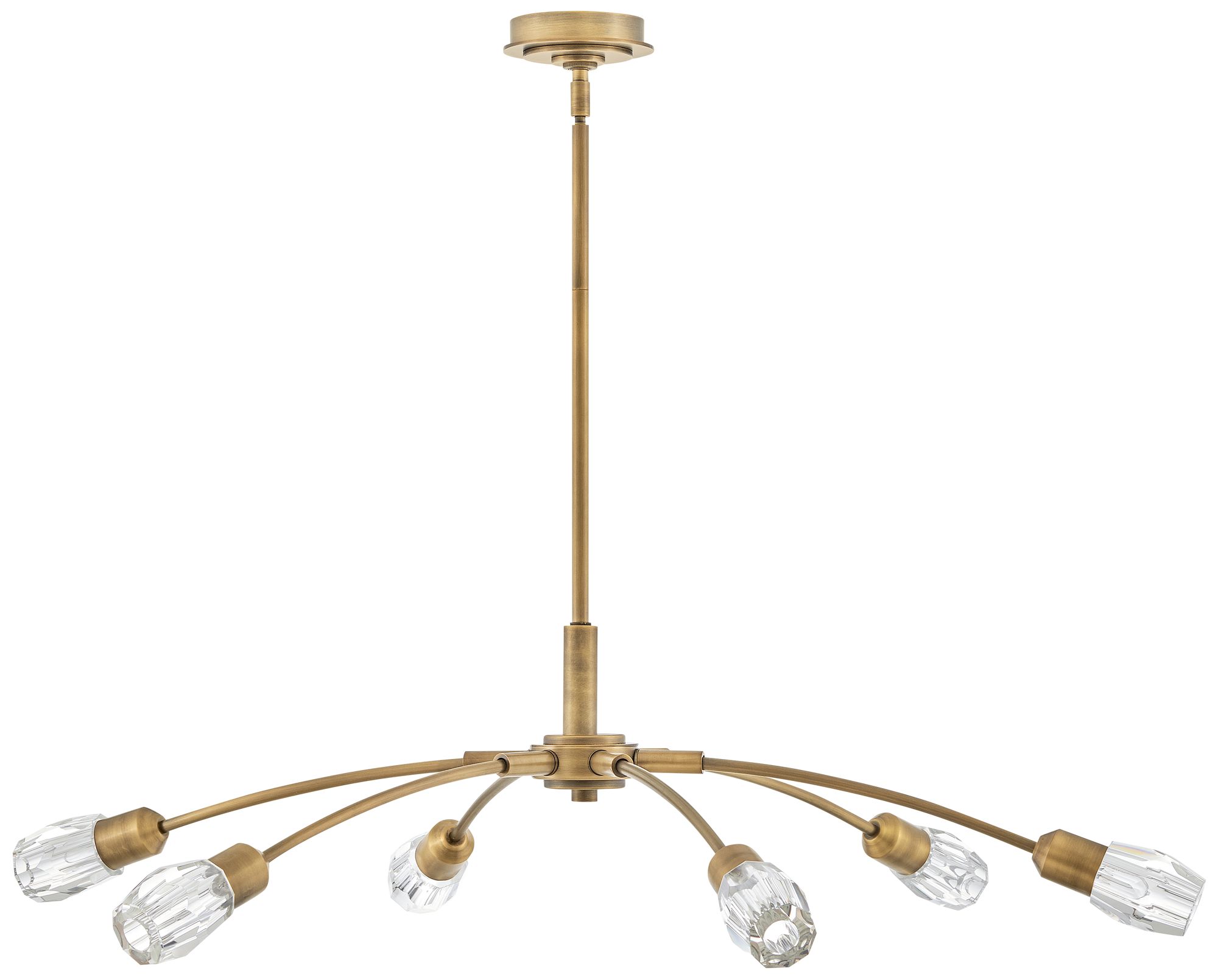 Image 5 FREDRICK RAMOND CHANDELIER ATERA Large Single Tier Heritage Brass more views