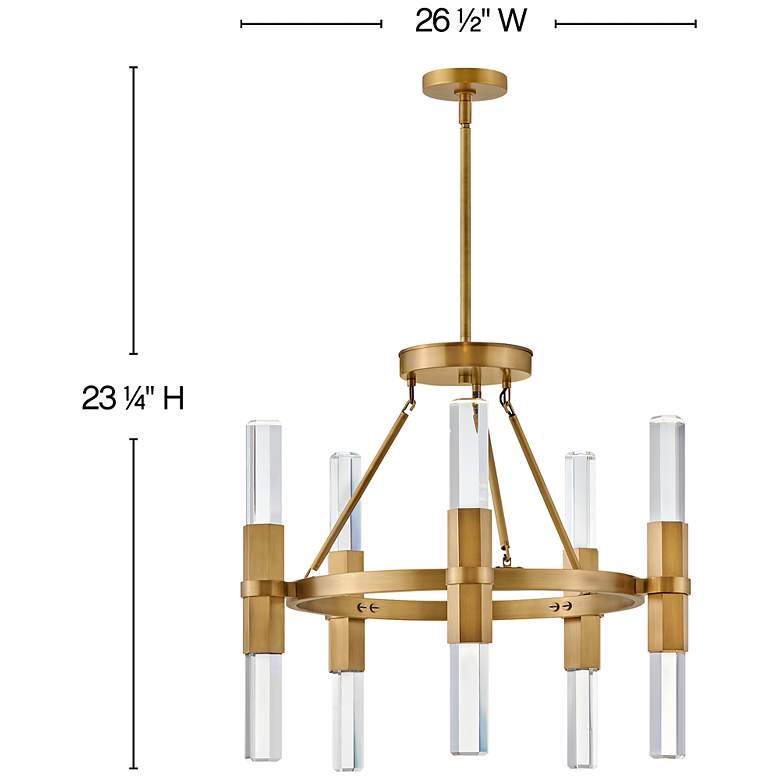 Image 3 Fredrick Ramond Chandelier Cecily Medium Single Tier 26.5" Heritage Br more views